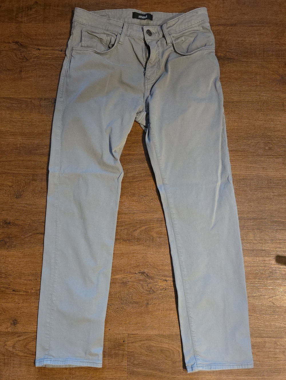 Mavi Zach Men's Slim Straight Pants in Light Grey